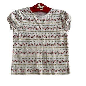 Vintage Gymboree Floral Strawberry Stripe Top